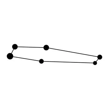 Chamaeleon constellation map. Vector illustration. Stock Illustration