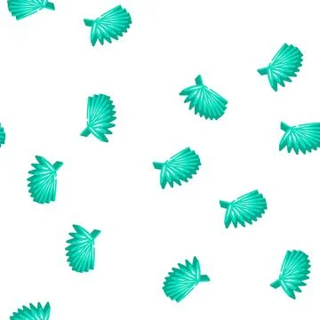 Chamaerops tropical leaf isometric icon seamless pattern 스톡 일러스트