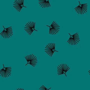 Chamaerops tropical leaf vector seamless pattern Illustrazione stock