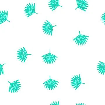 Chamaerops tropical leaf vector seamless pattern Stockillustratie