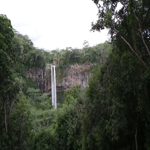 Chamarel falls in Mauritius Video stock 69482479