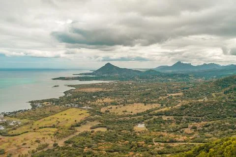 Chamarel viewpoint in the Ebony forest reserve of Mauritius Foto stock