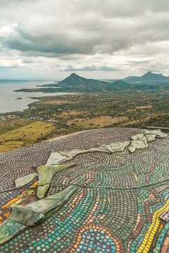 Chamarel viewpoint in the Ebony forest reserve of Mauritius 스톡 사진