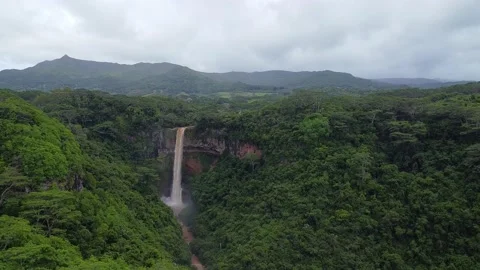 Chamarel Waterfall - Horizontal Static Stock Footage 147937715