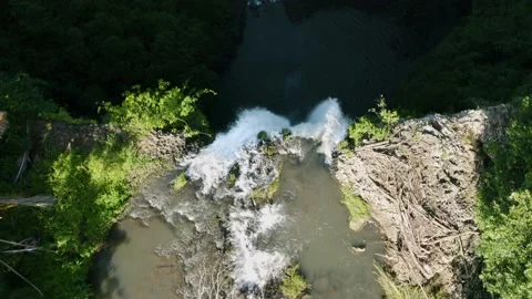 Chamarel Waterfall At Mauritius Aerial Shot Stock Footage 199833166