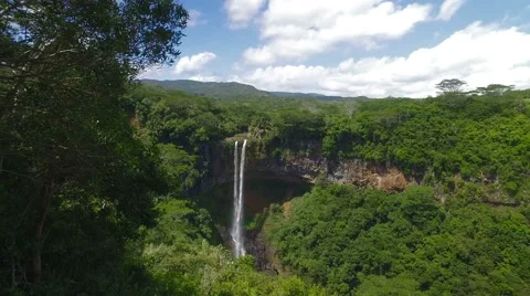 Chamarel waterfall, Mauritius Stock Footage 68685888