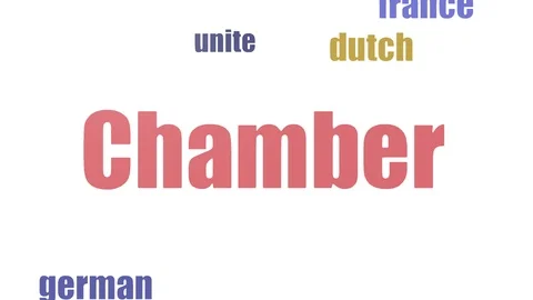 Chamber Tag Cloud Animated Isolated On White Stockbeeldmateriaal 107228645