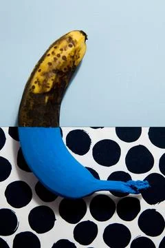 Chameleon banana Stock Photos