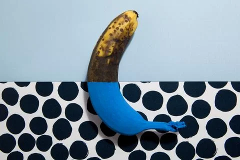 Chameleon banana Stock Photos