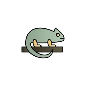 Chameleon color gradient vector icon Stock Illustration