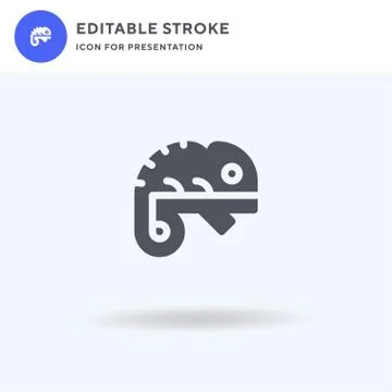 Chameleon icon vector, filled flat sign, solid pictogram isolated on white, logo Stock Illustration