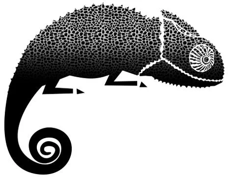 Chameleon illustration Stock Illustration