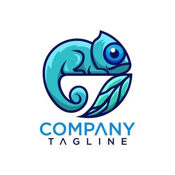 Chameleon logo Illustrazione stock