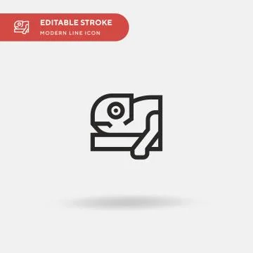 Chameleon Simple vector icon. Illustration symbol design template for web mob Stock Illustration