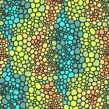 Chameleon skin seamless pattern inspired by chameleon, lizard and tropical fi Stockillustratie