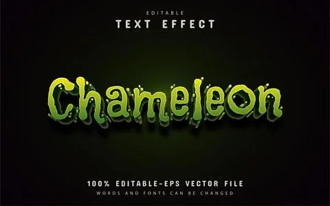 Chameleon text effect Stock Illustration