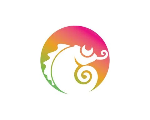 Chameleon vector icon logo illustration design Stock Illustration