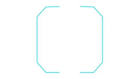 Chamfer Corner Selection Frame Overlay, Modern UI Interface Border Stock Illustration