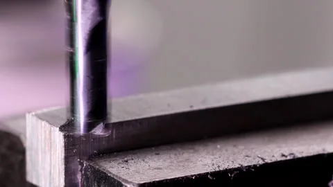 Chamfer drill removes a layer of metal Stock Footage 304780226