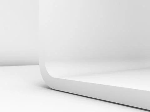 Chamfer frame fragment. 3d render illustration Stock Illustration