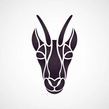 Chamois logo vector Illustrazione stock