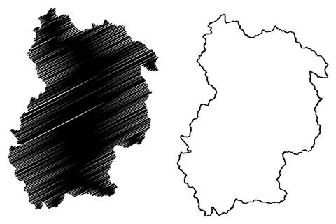 Chamoli district (Uttarakhand or Uttaranchal State, Republic of India) map ve Stock Illustration