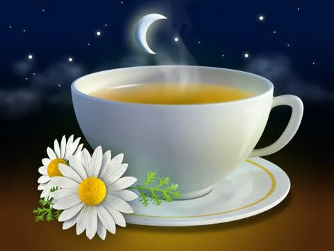 Chamomile cup Stock Illustration