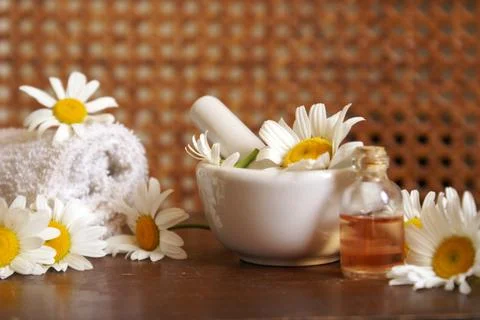 Chamomile Essential Oils Stock Photos
