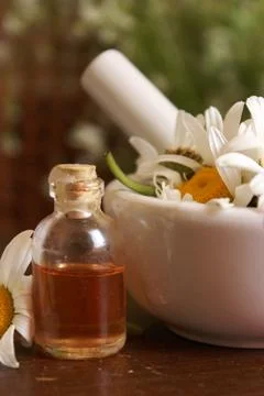 Chamomile Essential Oils Stock Photos