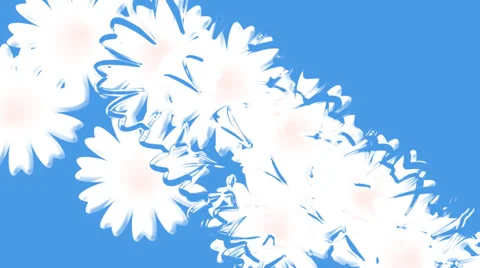 Chamomile field. Animation. 스톡 동영상 37272150