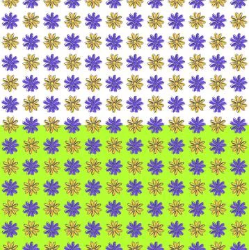 Chamomile floral vector seamless pattern. Hand drawn black ink brush stroke Stock Illustration