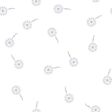 Chamomile flower glyph vector seamless pattern Illustrazione stock