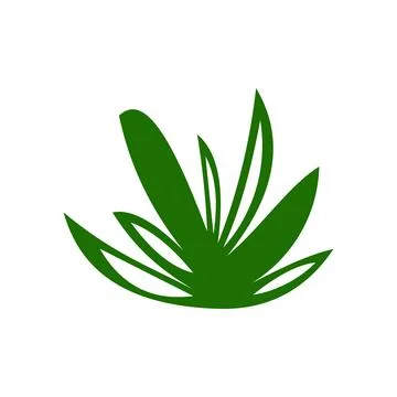 Chamomile flower on a green background. Grass and flower icon. Stock Illustration