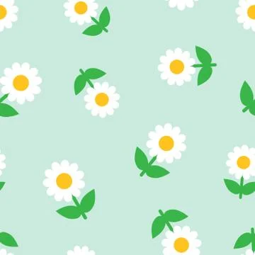 Chamomile flower icon seamless pattern background. Business concept vector il Stock Illustration