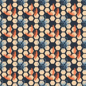 Chamomile flower with shamrock seamless pattern design for textile and wrappi Stock Illustration