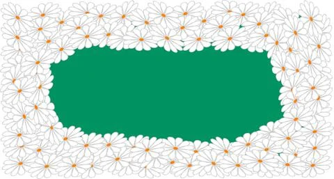 Chamomile frame banner vector illustration Stock Illustration