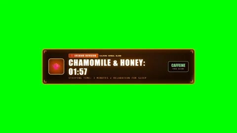 Chamomile Herbal Tea Steeping Timer on Green Screen Stock Footage 346481535