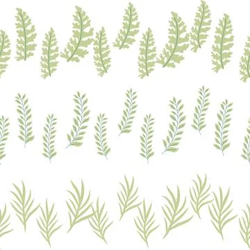 Chamomile horizontal border seamless pattern. Floral seamless border Illustrazione stock