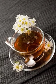 Chamomile with marguerite Stock Photos