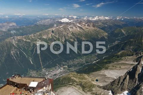 Chamonix, aerial view Stock Photos