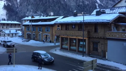 Chamonix Centre Timelapse Stock Footage 150251065