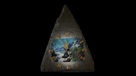 Chamonix clock prematted Stock-Footage 24245569