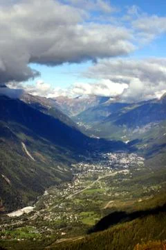Chamonix Valley Stock Photos