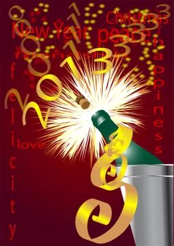Champagne 2013 Stock Illustration