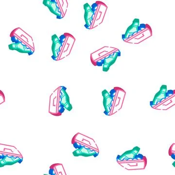 Champagne alcoholic drink isometric icon seamless pattern 스톡 일러스트