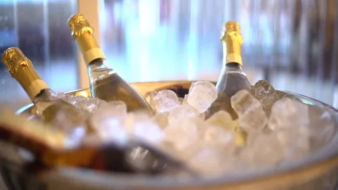 Champagne and ice. Stock Footage 76616675