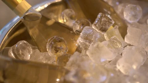 Champagne and ice. Stock Footage 76616678