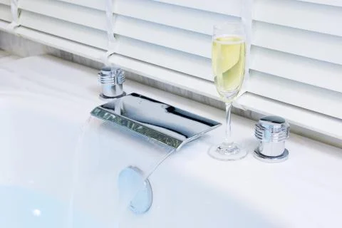 Champagne and Jacuzzi Spa 写真素材
