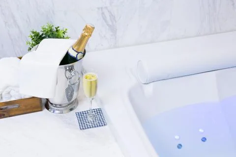 Champagne and Jacuzzi Spa Fotos de archivo