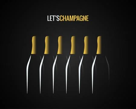 Champagne bottle concept design background Stock Illustration